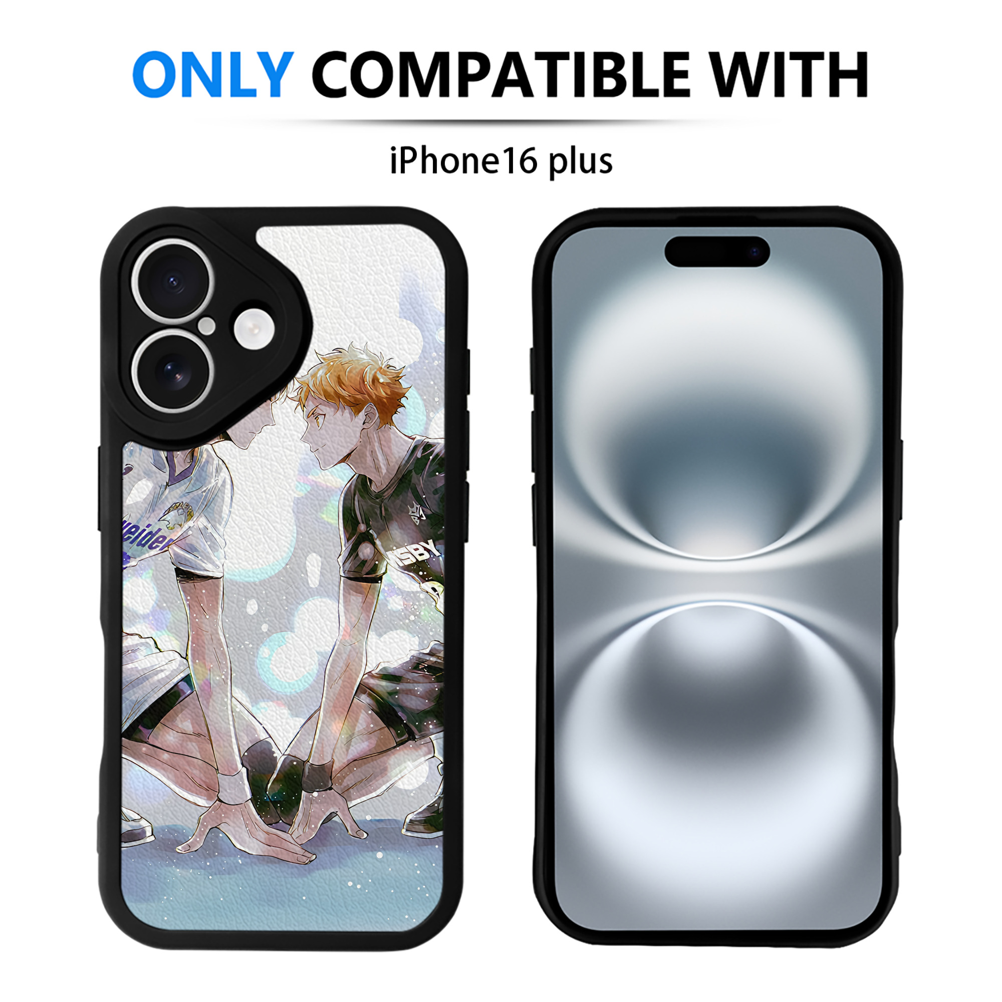 （画像用） ハイキュー!! Haikyu!! 【iPhone 16シリーズ対応】シリコンスマホケース（レザー調） 材質：シリコン